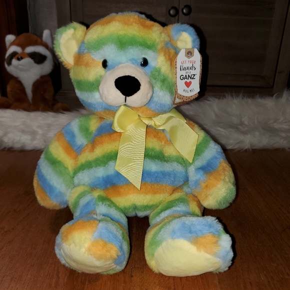 GANZ Sunshine Striped Plush Bear NWT - Picture 13 of 13